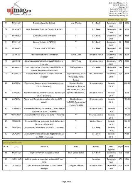 CATALOG GENERAL - UJmag