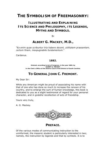 THE SYMBOLISM OF FREEMASONRY: - MasterMason.com