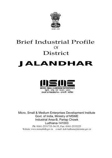 JALANDHAR - MSME-DI, Ludhiana