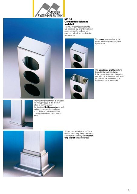 Brochure MS 10 - Moser Systemelektrik