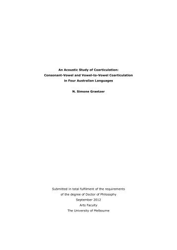 An acoustic study of coarticulation: consonant-vowel and vowel-to ...