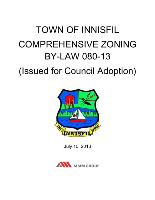 Text to Proposed Zoning By-Law - Town of Innisfil