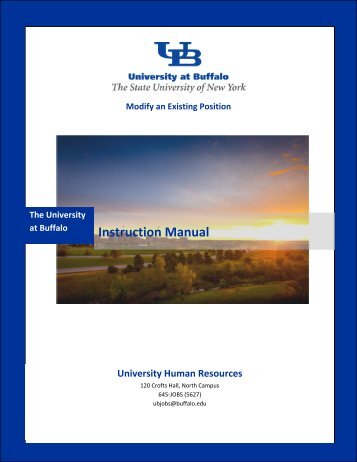 Modifying (Reclassify) a Position Description - University at Buffalo ...