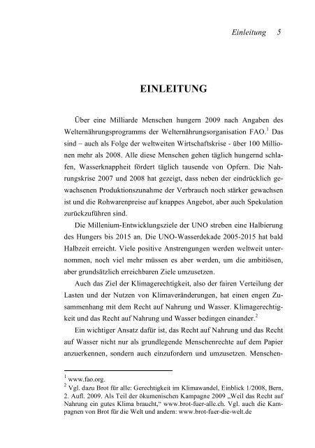 Das Menschenrecht auf Nahrung und Wasser Eine ... - Globethics.net