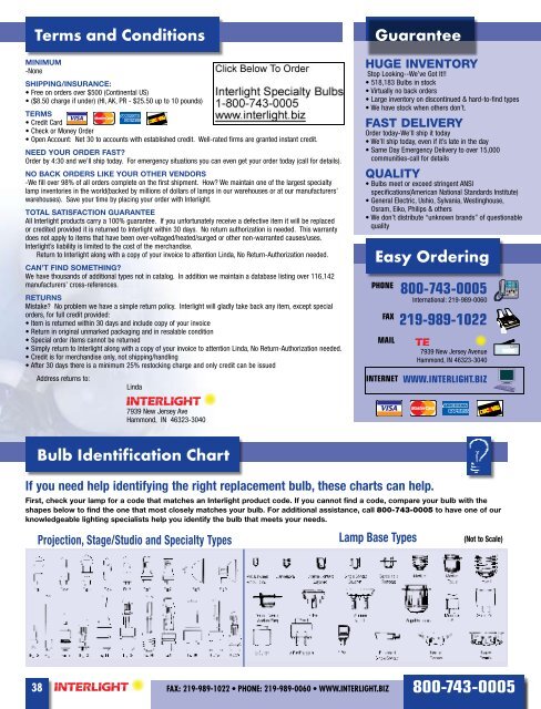 Specialty Light Bulb Reference Catalog - Interlight