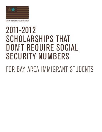 2011-2012 scholarships that don't require social security ... - SWER