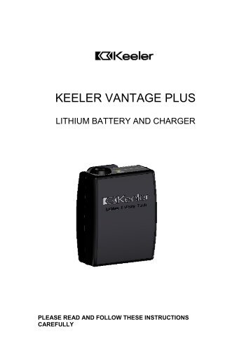 KEELER VANTAGE PLUS - Keeler Instruments