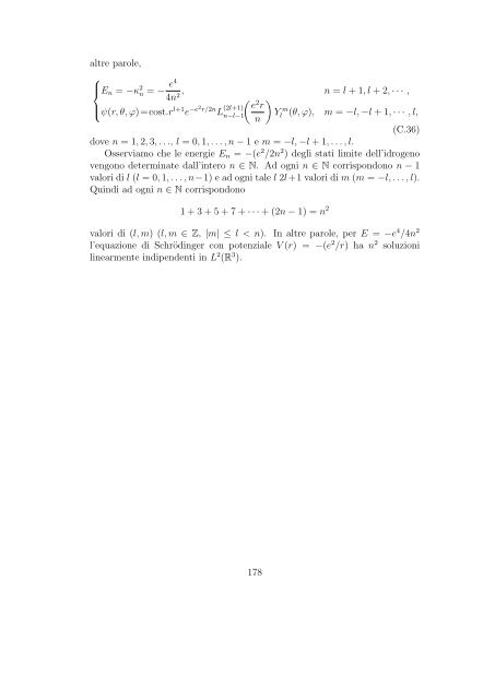 ISTITUZIONI DI FISICA MATEMATICA Corso di 6 Crediti Corso di ...