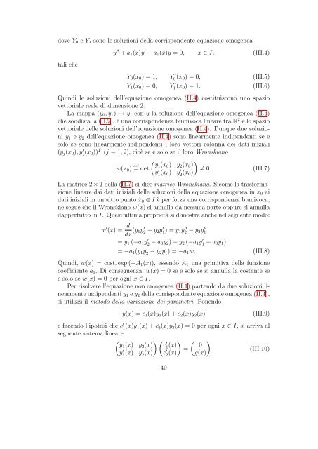 ISTITUZIONI DI FISICA MATEMATICA Corso di 6 Crediti Corso di ...