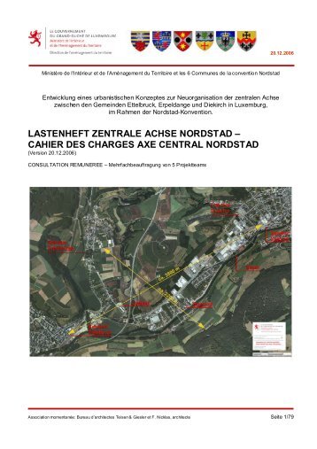 LASTENHEFT ZENTRALE ACHSE NORDSTAD – CAHIER DES ...