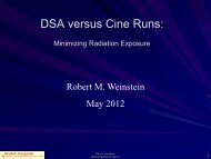 DSA versus Cine Runs: Minimizing radiation exposure