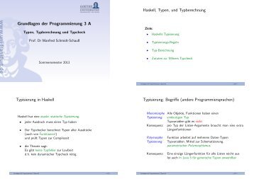 Grundlagen der Programmierung 3 A [1.5ex] Typen, Typberechnung ...