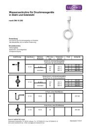 Wassersackrohre für Druckmessgeräte in Stahl und Edelstahl