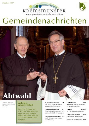 Gemeindenachrichten Mai/Juni 2007 - Marktgemeinde Kremsmünster