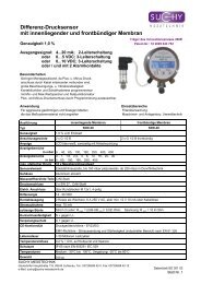 Differenz-Drucksensor mit innenliegender und frontbündiger Membran