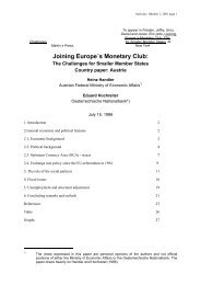 Joining Europe´s Monetary Club - Joint Vienna Institute