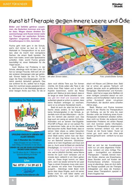 Ihr regionales Familienmagazin Thema: Kunst tut Kindern gut ...