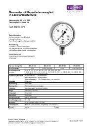 Manometer mit Kapselfedermessglied in Edelstahlausführung