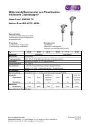 Widerstandsthermometer zum Einschrauben mit festem ...