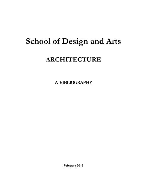 School of Design and Arts