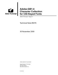 Adobe-GB1-4 Character Collection for CID-Keyed ... - Adobe Partners