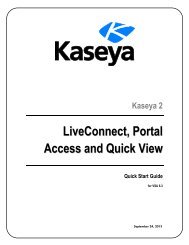 Live Connect - Kaseya Documentation