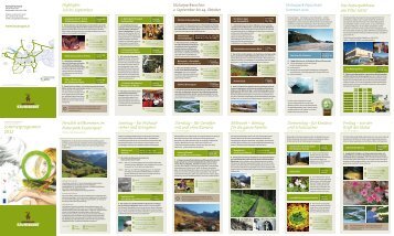 Sommerprogramm 2012 - Naturpark Kaunergrat
