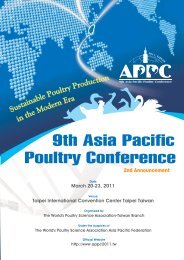 9th Asia Pacific Poultry Conference - WPSA