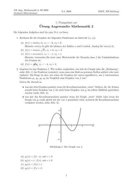 Â¨Ubung Angewandte Mathematik 2