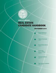 The State of Arizona Real Estate Candidate Handbook