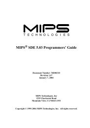 MIPS SDE 5.03 Programmers' Guide