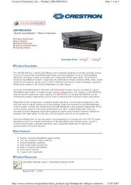 Seite 1 von 3 Crestron Electronics, Inc. - Product: QM-MD16X16 ...