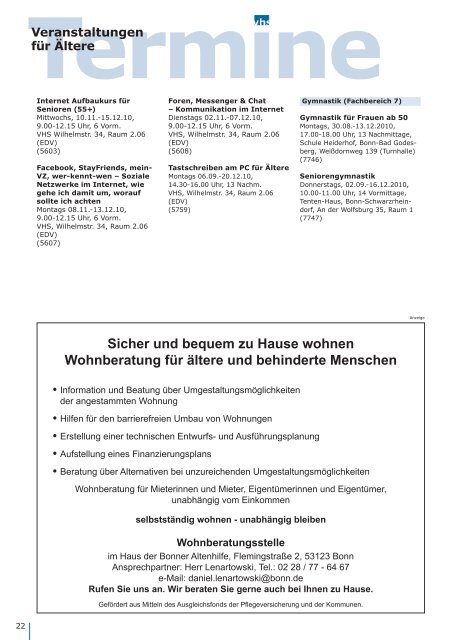 Programm 2. Halbjahr 2010 - Wirtschafts- und ...