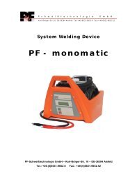 System Welding Device PF – monomatic - NKI Neede