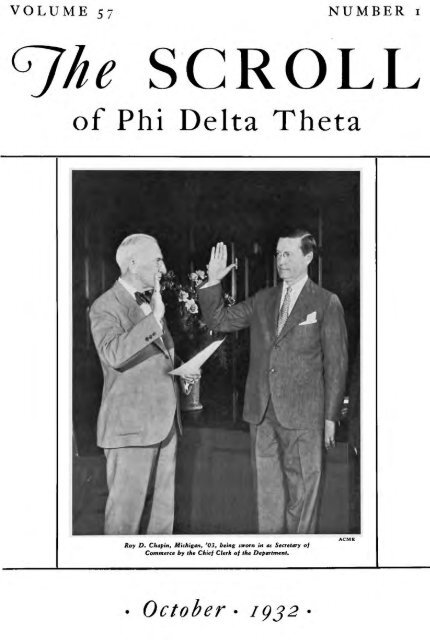 1932–33 Volume 57 No 1–5 - Phi Delta Theta Scroll Archive