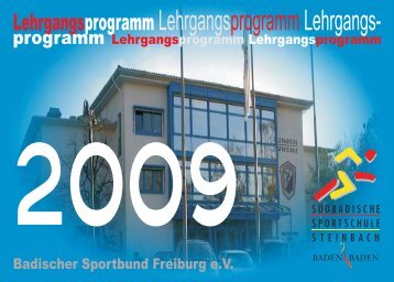 Lehrgänge der Fachverbände - Sportschule Steinbach