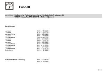 Fußball - Sportschule Steinbach