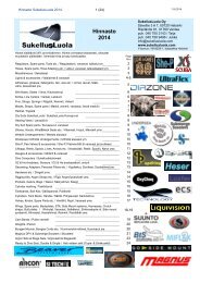 price list / hinnasto - SukellusLuola.com
