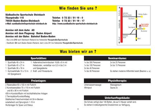 Lehrgänge der Fachverbände - Sportschule Steinbach