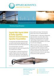 Squid 500, Squid 2000 & Delta Sparker Seismic ... - Hydroacoustics