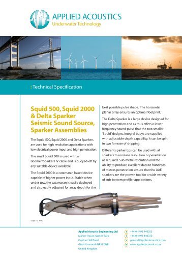 Squid 500, Squid 2000 & Delta Sparker Seismic ... - Hydroacoustics