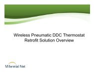 Wireless Pneumatic DDC Thermostat Retrofit ... - Millennial Net