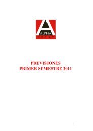 PREVISIONES PRIMER SEMESTRE 2011 - Alpha Decay