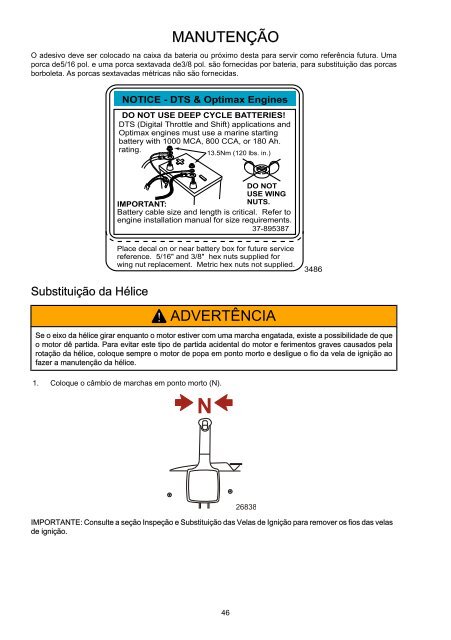 1 5 0 - 1 7 5 HP O p tim ax MANUAL DE OPERAÇÃO ... - Mercury