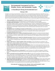 A Checklist for Strong Environmental Assessment Law