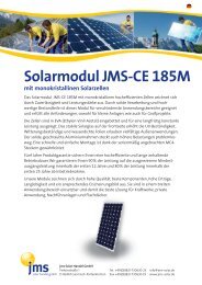 Solarmodul JMS-CE 185M mit monokristallinen Solarzellen