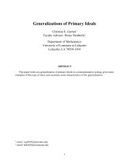 Generalizations of Primary Ideals - MAA Sections