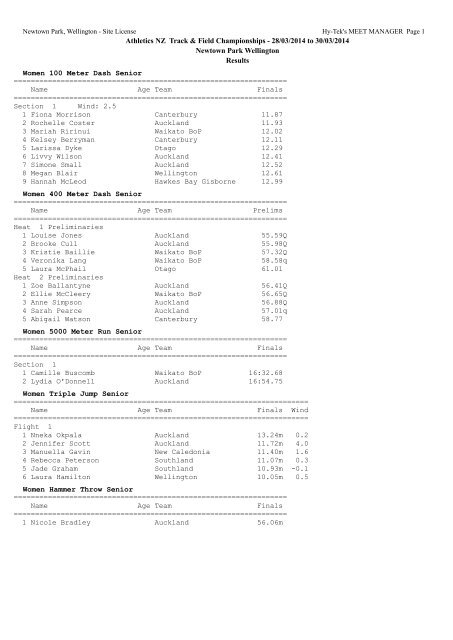 nz track field champs results day 1