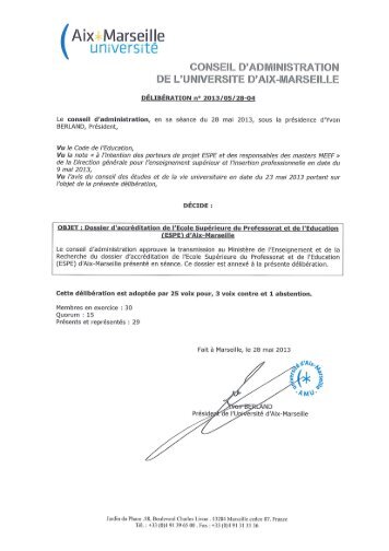 CA 2013.05.28-04 - Direction des Affaires GÃ©nÃ©rales - Aix Marseille ...