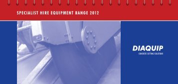 Specialist Equipment Hire Brochure (pdf) - Diaquip